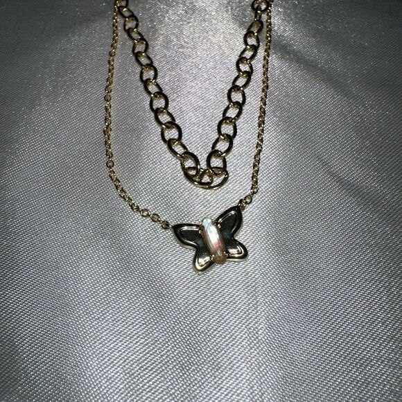 Kendra Scott NWT Sadie 14K Gold Over Brass Multi-Strand Necklace iridescent - Picture 5 of 5